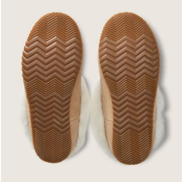 Sorel Women’s Go Coffee Run Slippers Tan Suede Leather Fur Slip On Shoes Nwt - Picture 6 of 16